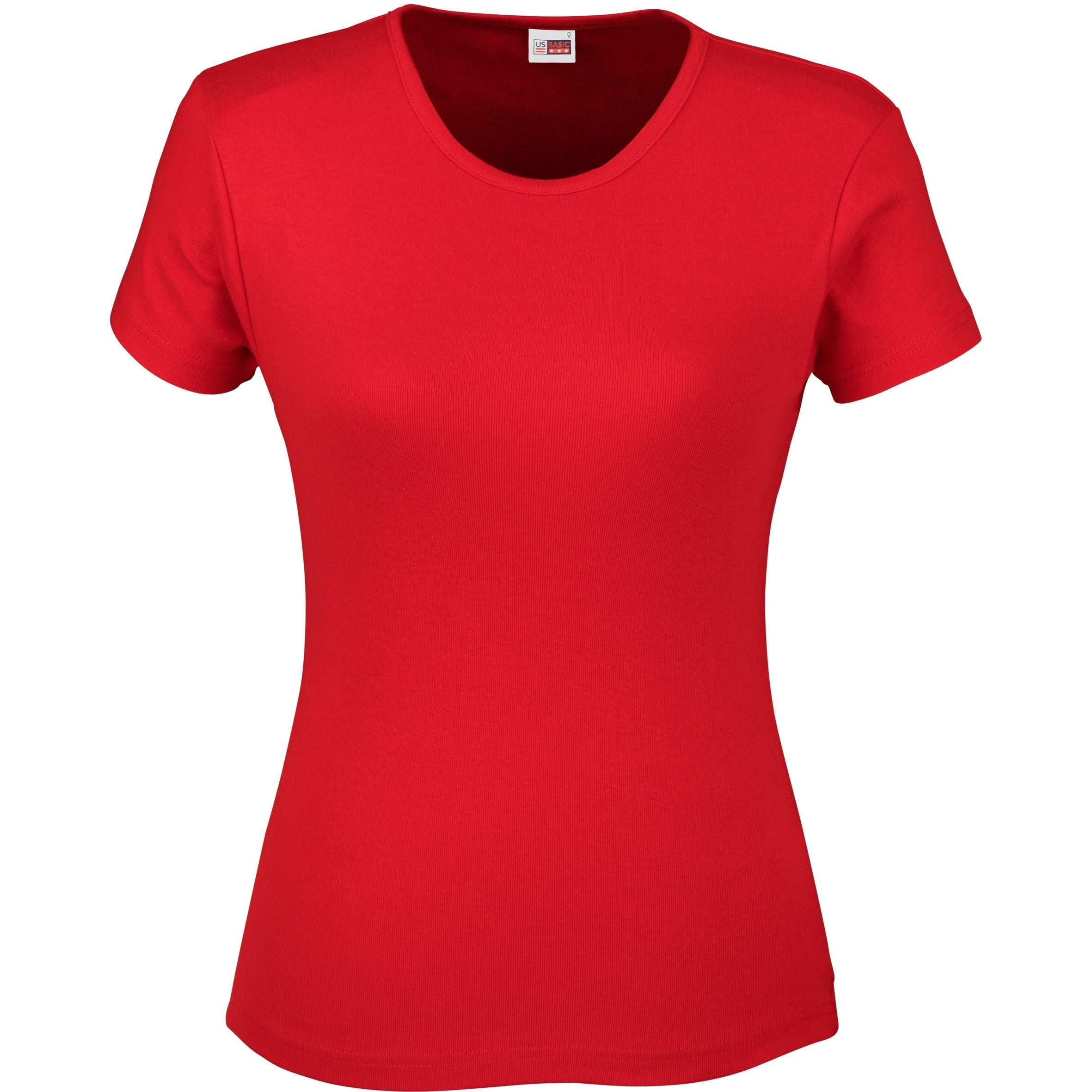 Ladies California T-Shirt - Lime Only-L-Red-R