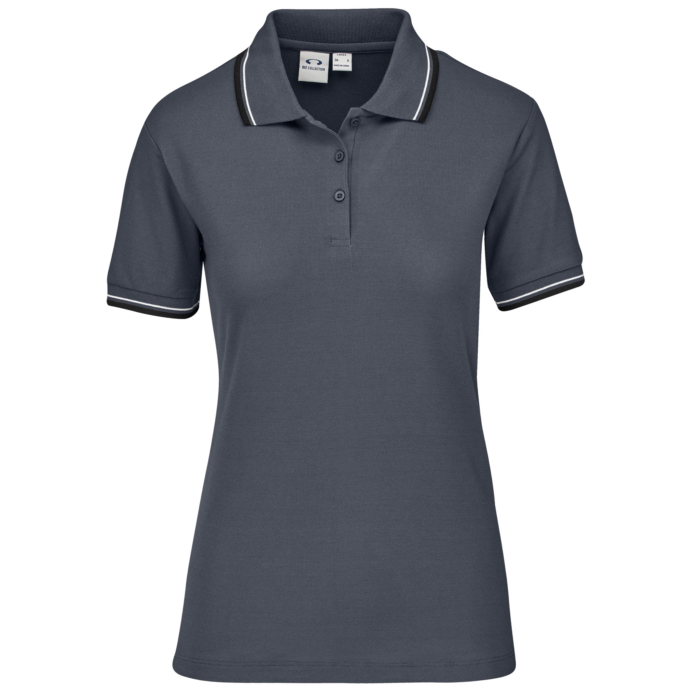 Ladies Cambridge Golf Shirt - Black Only-2XL-Grey-GY