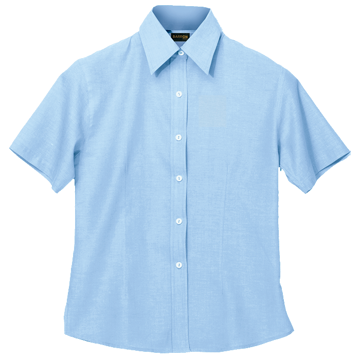 Ladies Chambray Blouse Short Sleeve Sky Blue / XL / Last Buy - Shirts-Corporate