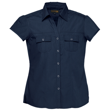 Ladies City Blouse  Navy / SML / Regular - 