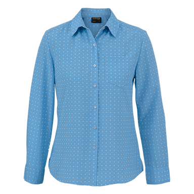 Ladies Donna Blouse Long Sleeve  Dusk Blue / SML / 