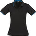 Ladies Jet Golf Shirt - Green Only-L-Black With Cyan-BLC