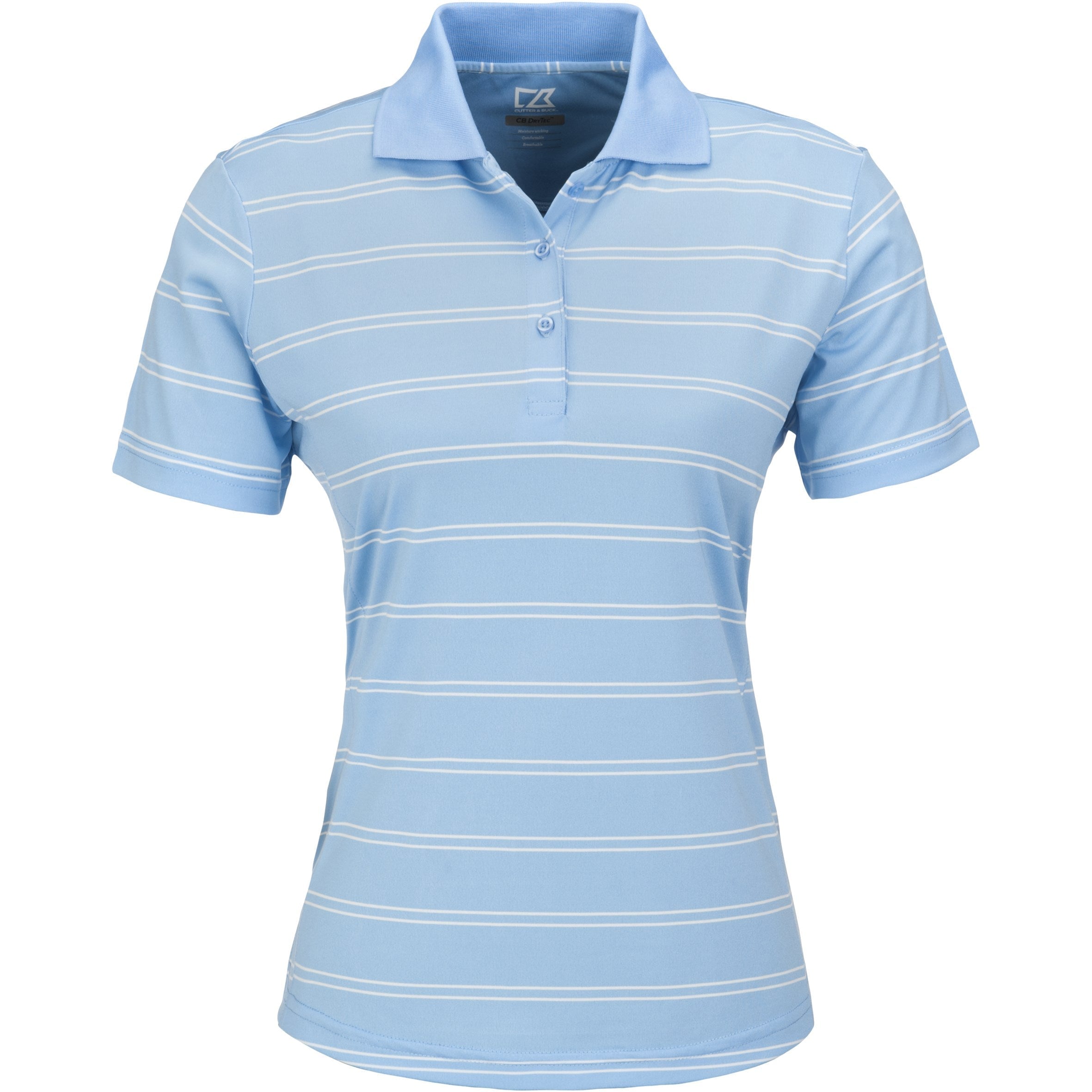 Ladies Hawthorne Golf Shirt - Black Only-L-Light Blue-LB