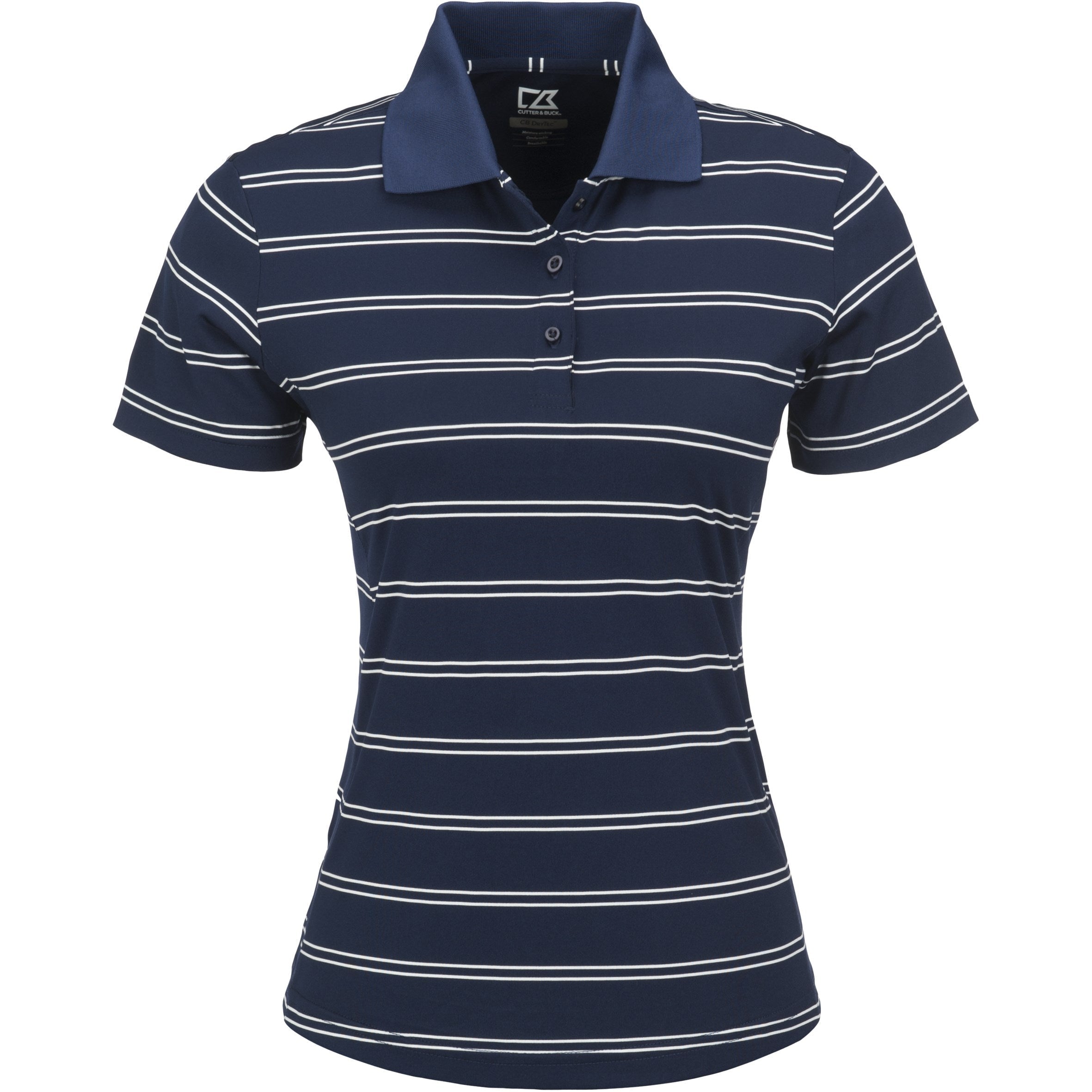 Ladies Hawthorne Golf Shirt - Black Only-L-Navy-N