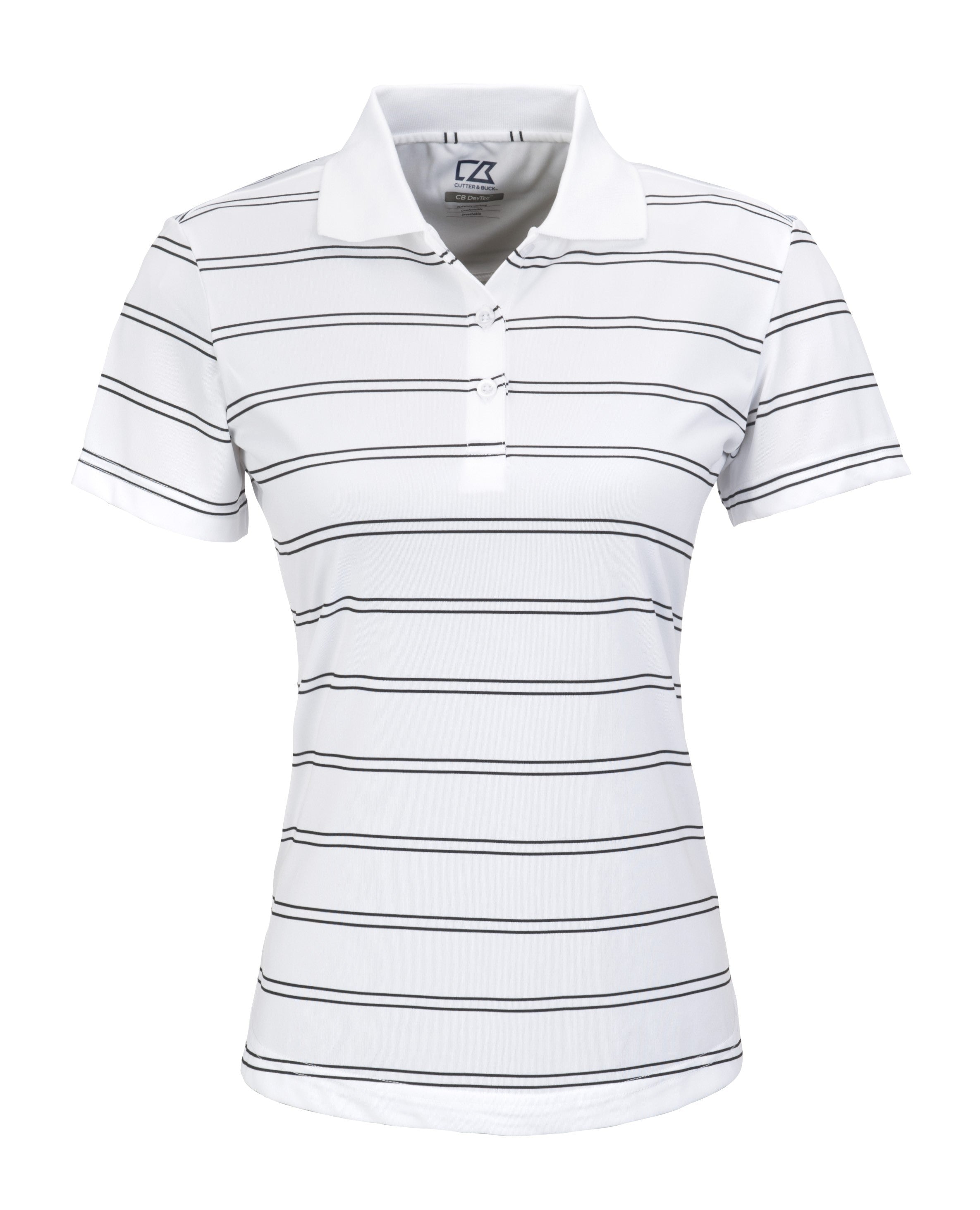 Ladies Hawthorne Golf Shirt - Black Only-L-White-W