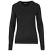 Ladies Long Sleeve Peru V-Neck Jersey-2XL-Black-BL