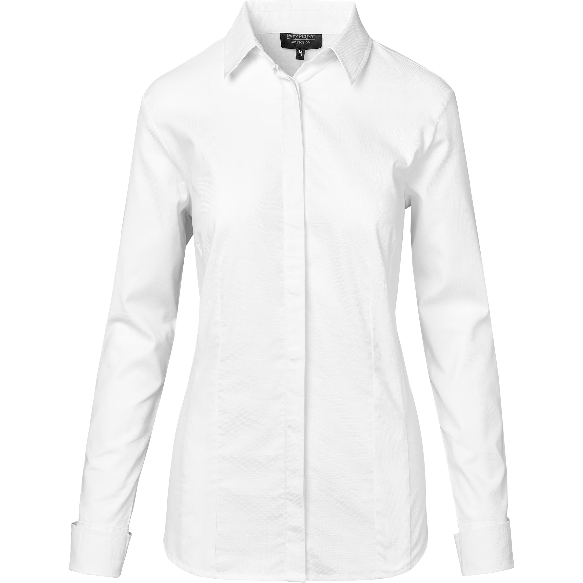 Ladies Long Sleeve Taylor Shirt-L-White-W