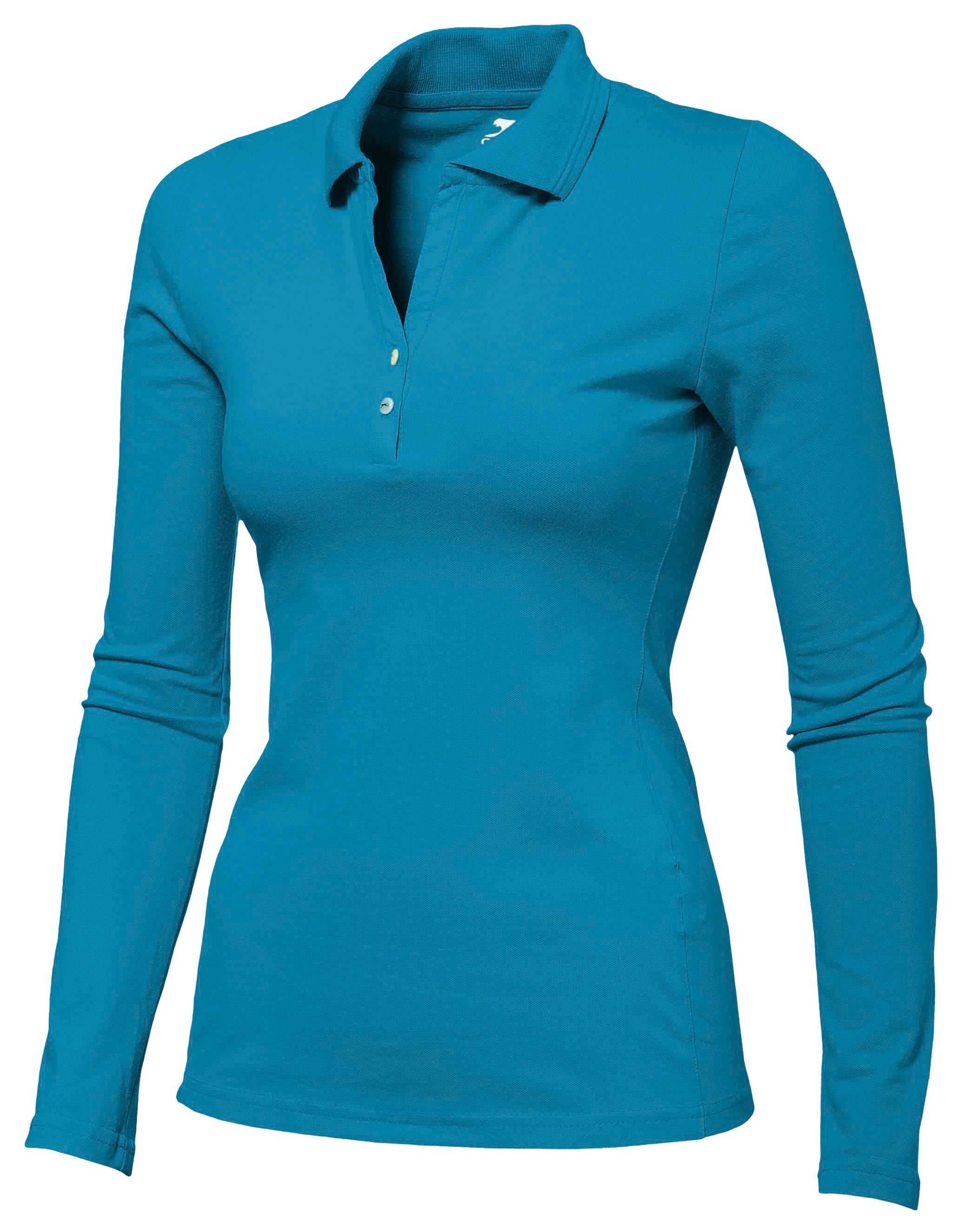 Ladies Long Sleeve Zenith Golf Shirt - White Only-