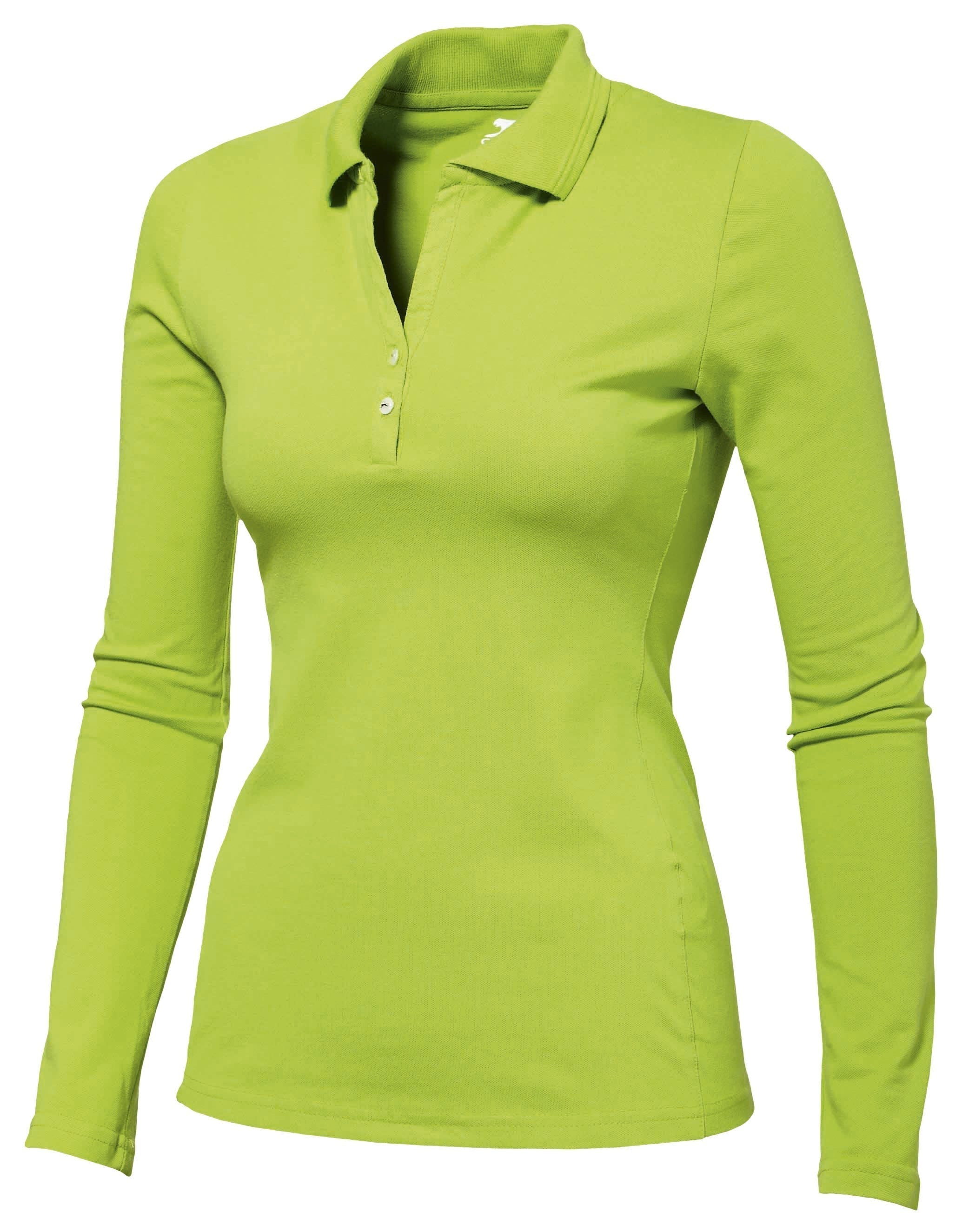 Ladies Long Sleeve Zenith Golf Shirt - White Only-