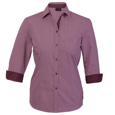 Ladies Madison Blouse  Wine Red / SML / Regular - 