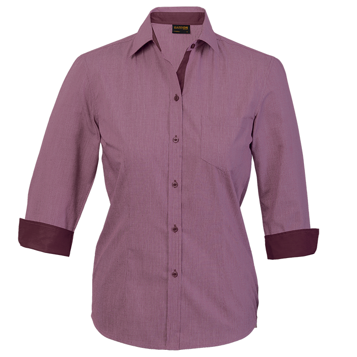 Ladies Madison Blouse  Wine Red / SML / Regular - 