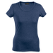 Ladies Melange Crew Neck T-Shirt  Navy / XS / 