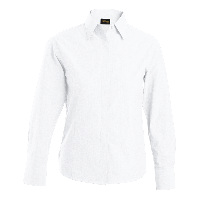 Ladies Oxford Blouse Long Sleeve  White / SML / 