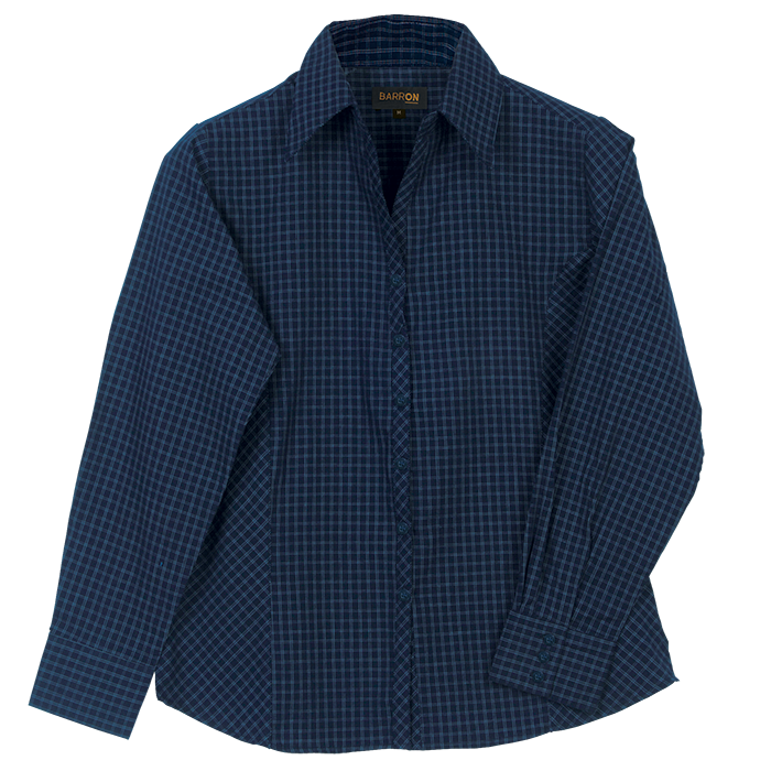 Ladies Pioneer Check Blouse Long Sleeve - Shirts-Corporate