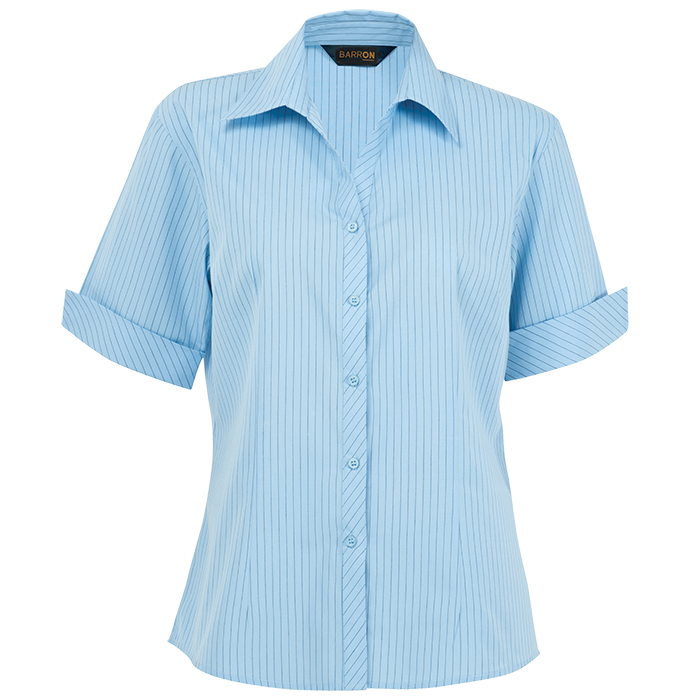 Ladies Quest Short Sleeve Blouse Sky/Royal / SML / Regular - Shirts-Corporate