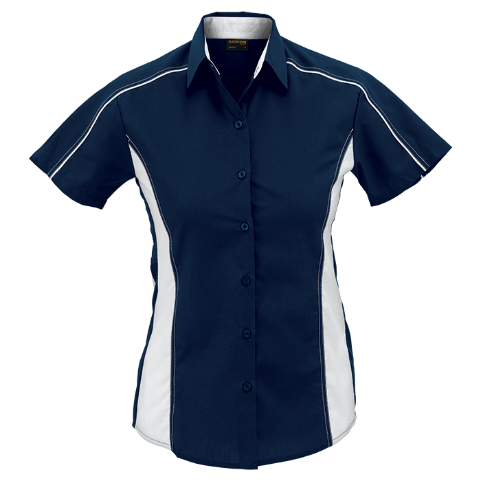 Ladies Seattle Blouse Navy/White / SML / Last Buy - Shirts-Racing