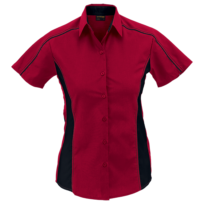 Ladies Seattle Blouse  Red/Black / SML / Last Buy - 