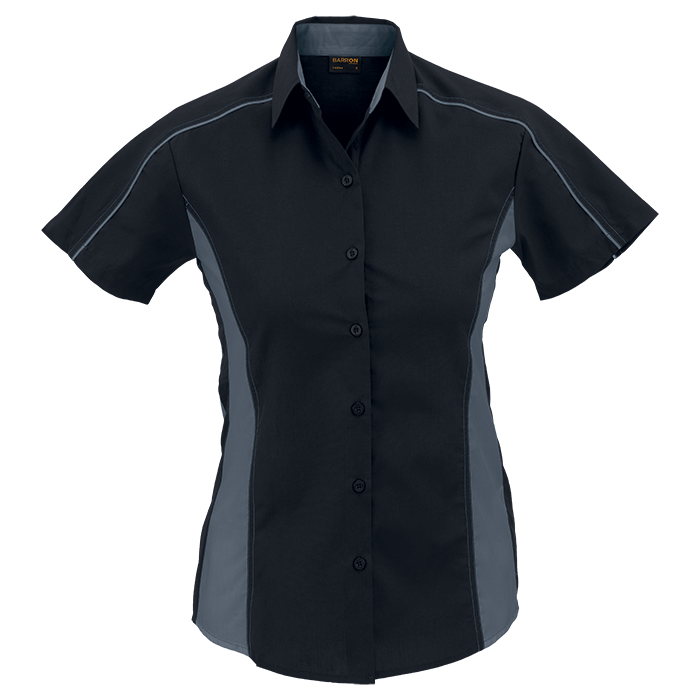 Ladies Seattle Blouse  Black/Grey / SML / Last Buy -