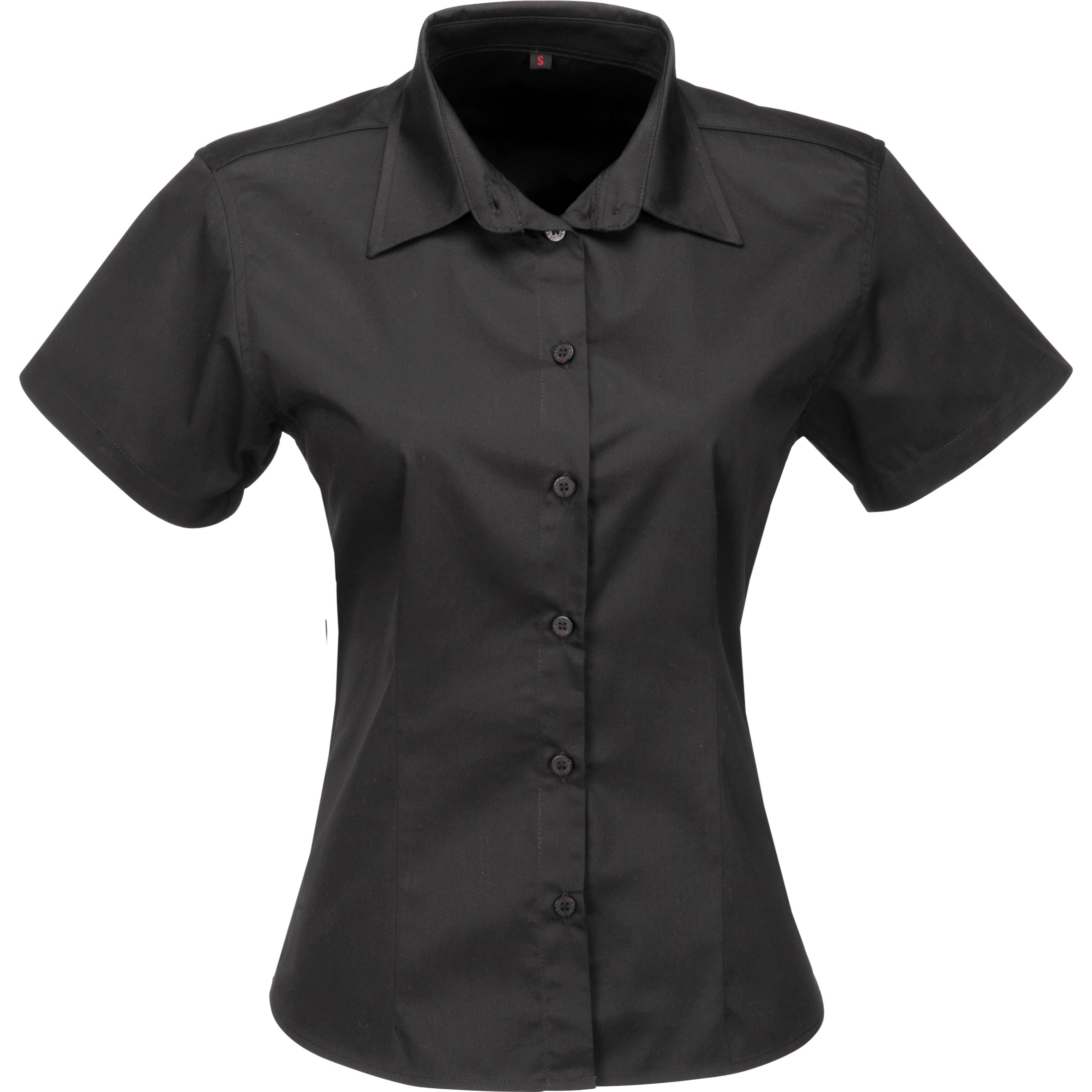 Ladies Short Sleeve Milano Shirt-2XL-Black-BL