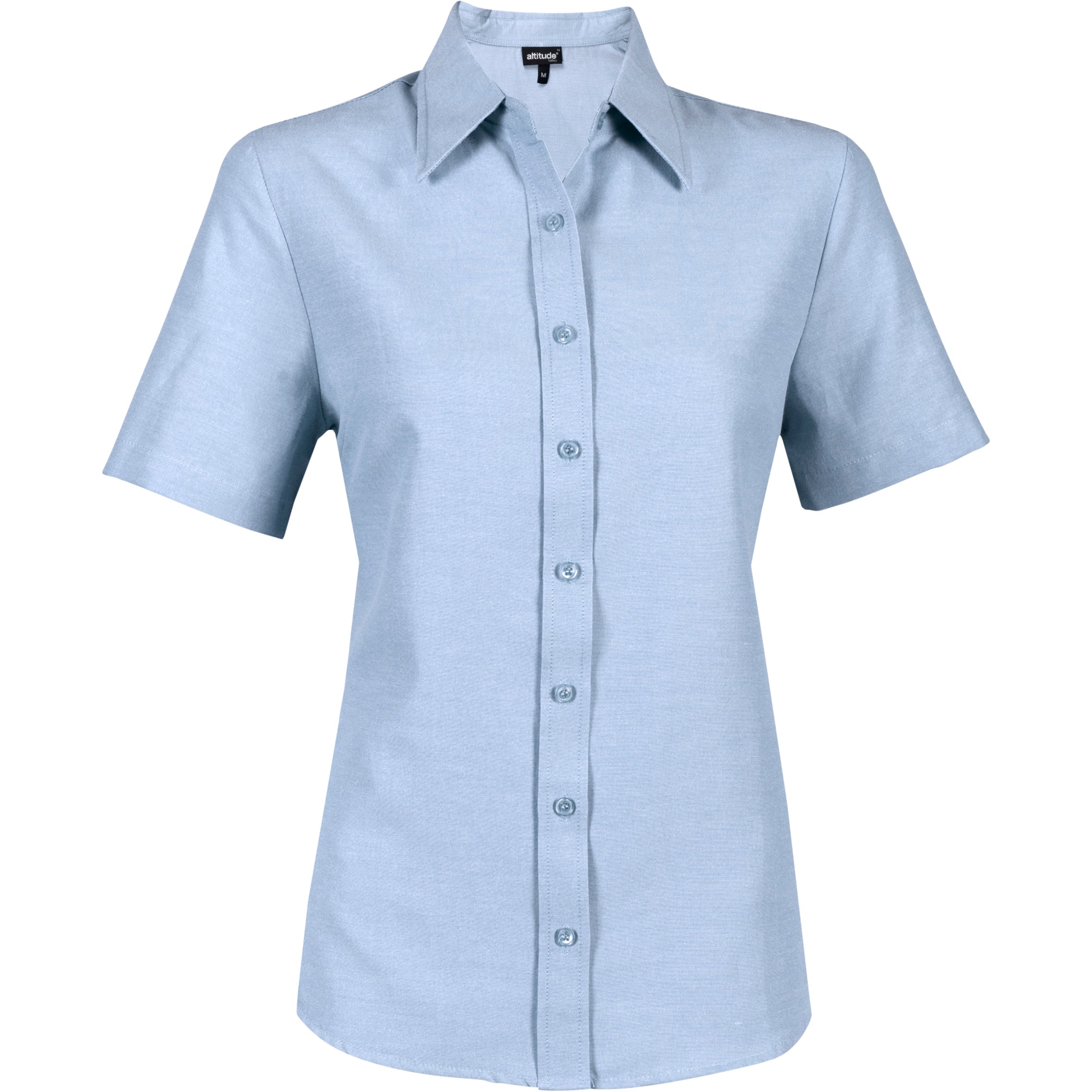 Ladies Short Sleeve Oxford Shirt - White Only-