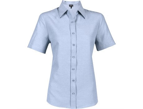 Ladies Short Sleeve Oxford Shirt - White Only-