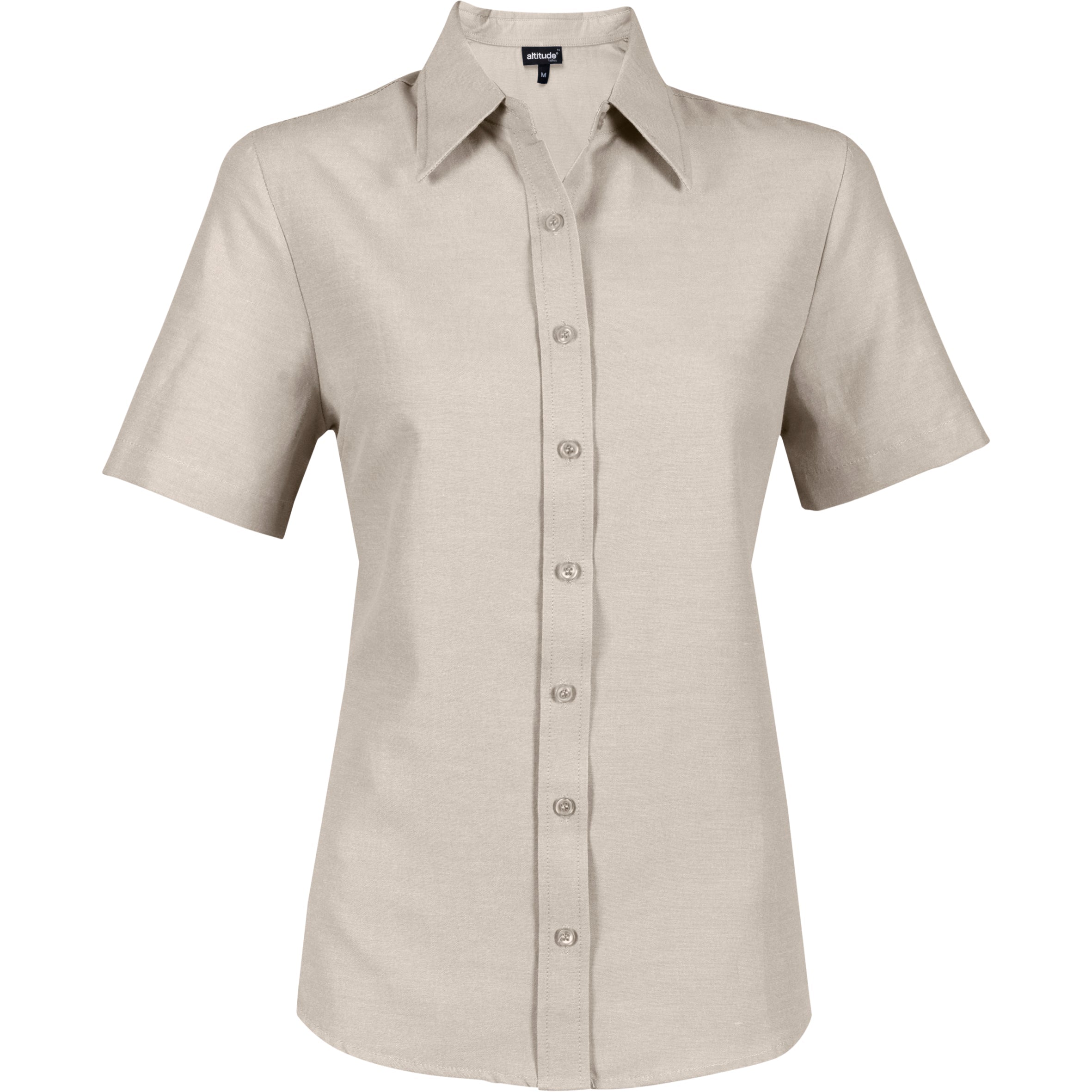 Ladies Short Sleeve Oxford Shirt - White Only-