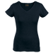 Ladies Slub V Neck T-Shirt Black / XS / Last Buy - T-Shirts