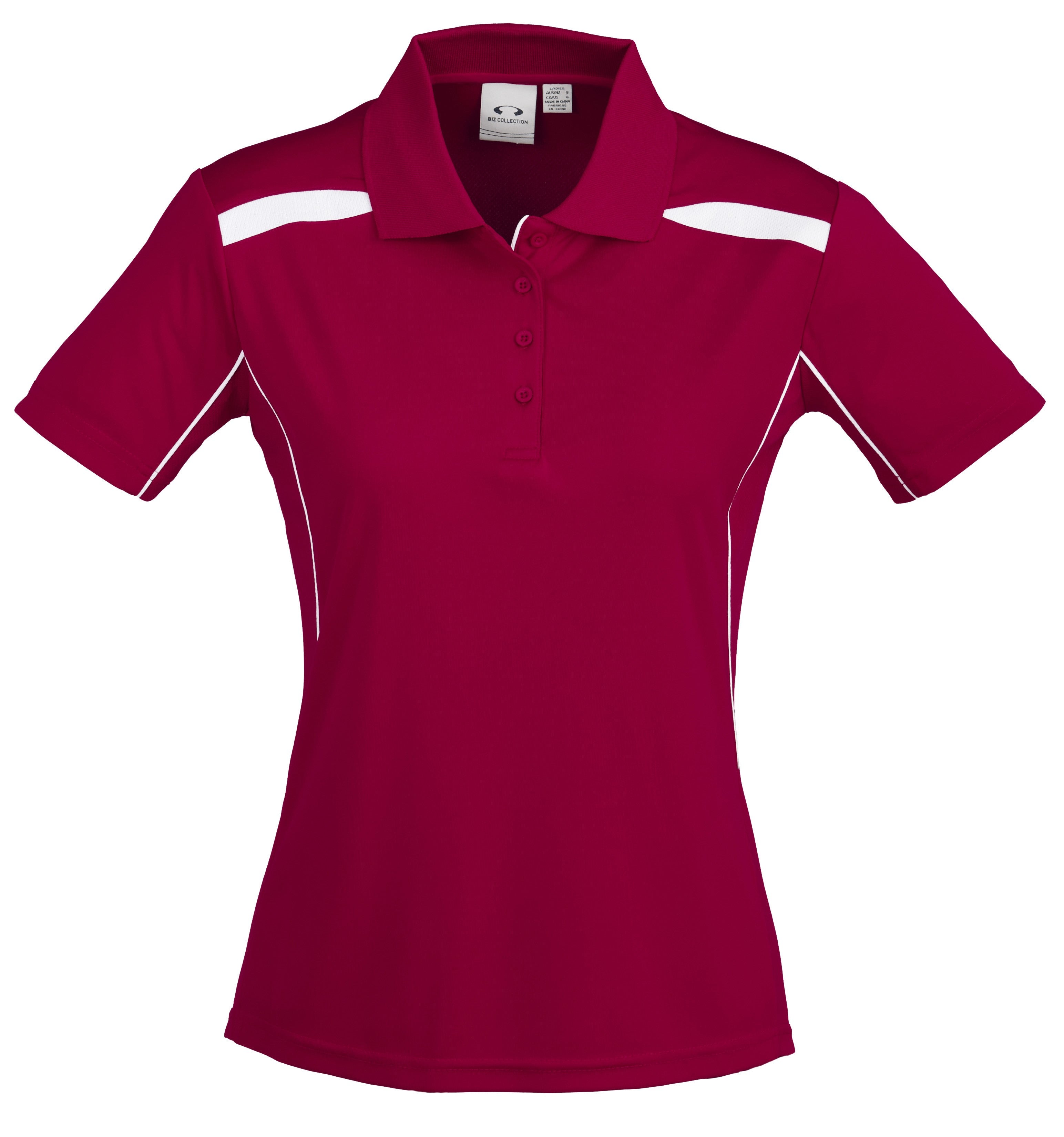 Ladies United Golf Shirt - White Navy Only-L-Red-R