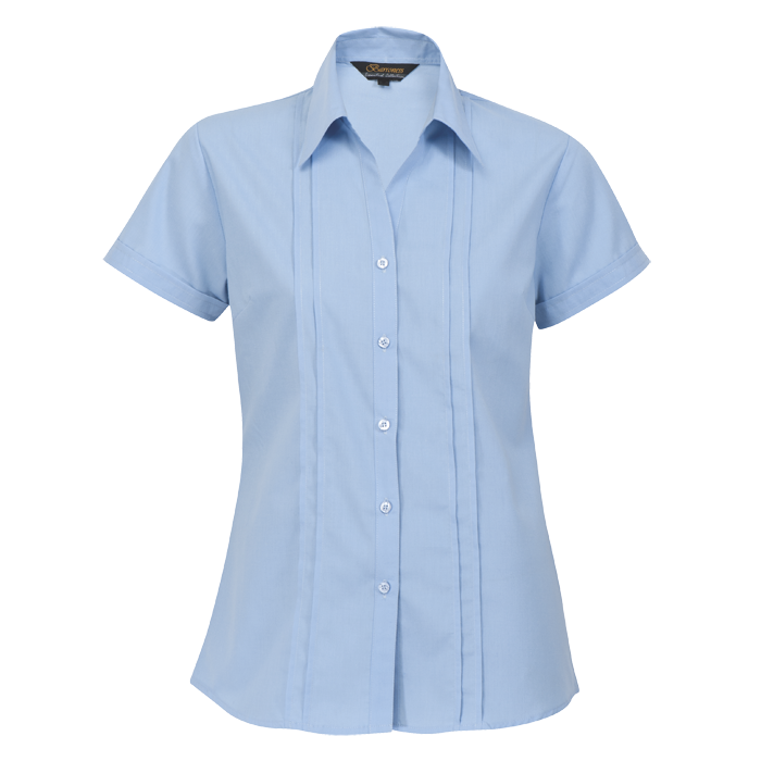 Ladies Vogue Blouse Short Sleeve  Sky / SML / Last 