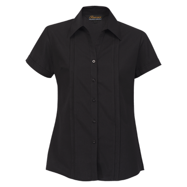 Ladies Vogue Blouse Short Sleeve  Black / SML / Last