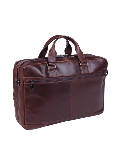 Large Genuine Leather Business Case | Brown-Briefcases