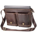 Leather Trendy Messenger Bag | Brown-Messenger Bags