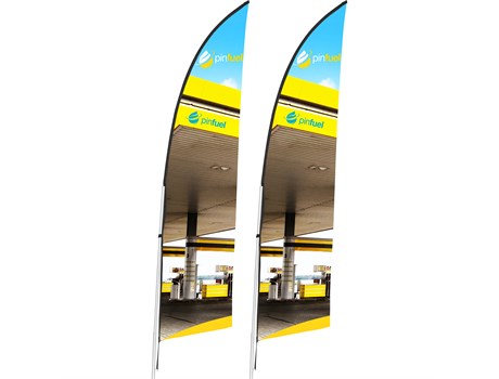 Legend 2m Sublimated Arcfin Single-Sided Flying Banner (Set Of 2)-Banners