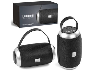 Swiss Cougar London Bluetooth Speaker & Fm Radio-Black-BL