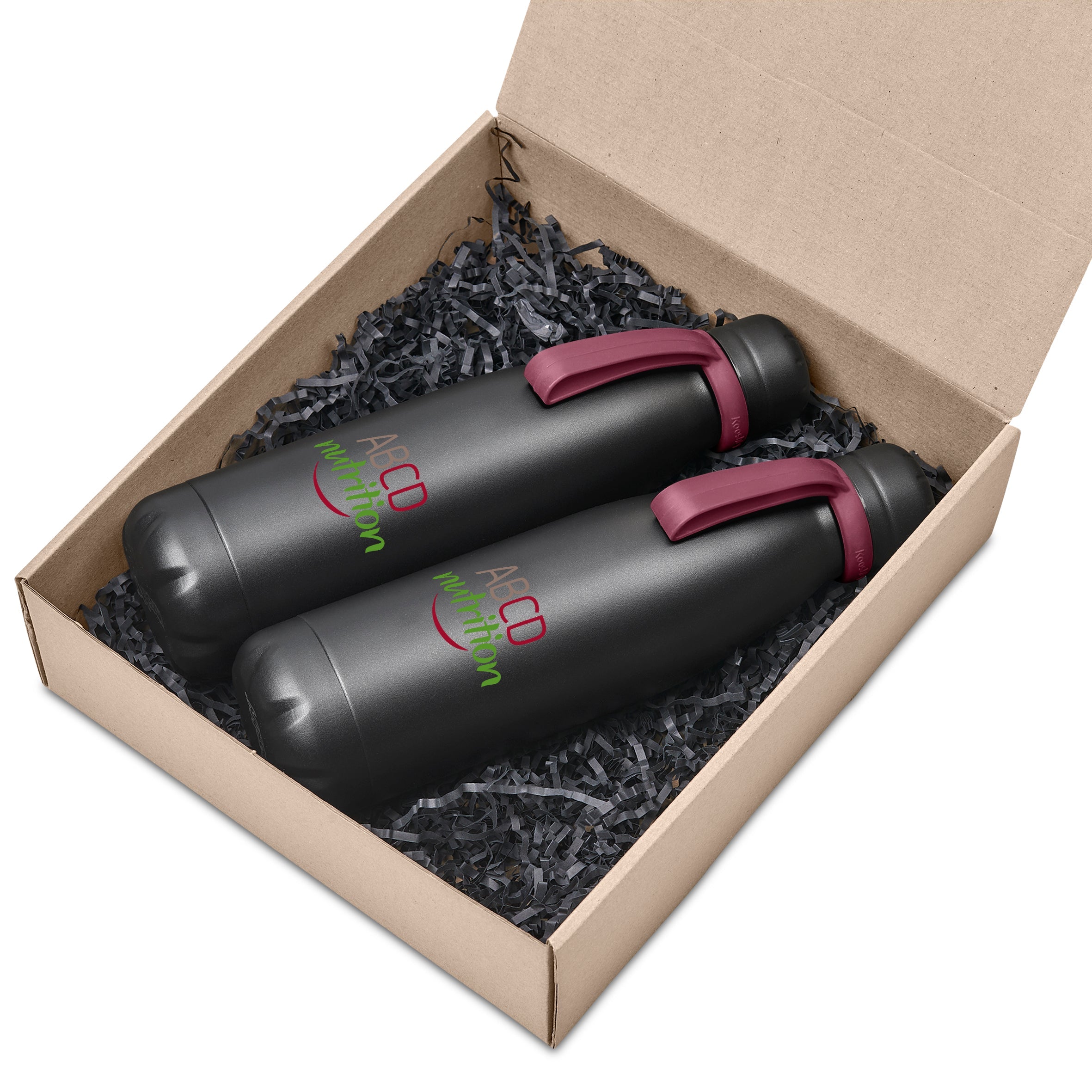 Luna Water Bottle Set Maroon / M