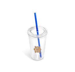 Malibu Double-Wall Frosted Straw Tumbler