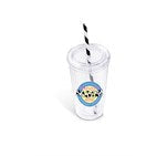 Malibu Double-Wall Stripe Straw Tumbler Black / BL