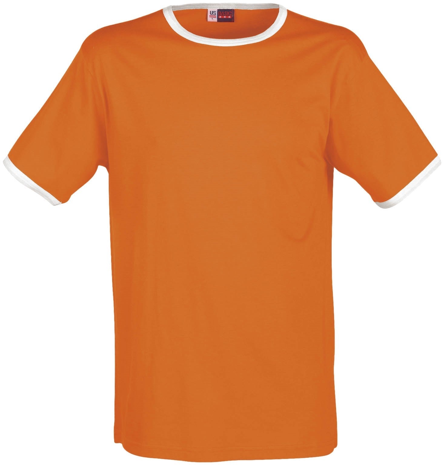 Mens Adelaide Contrast T-Shirt - Black Only-2XL-Orange-O