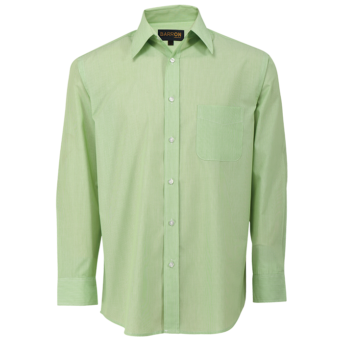 Mens Century Lounge Long Sleeve Green/White / SML / Last Buy - Shirts-Corporate