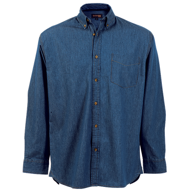 Mens Denver Denim Shirt Long Sleeve - Shirts-Corporate