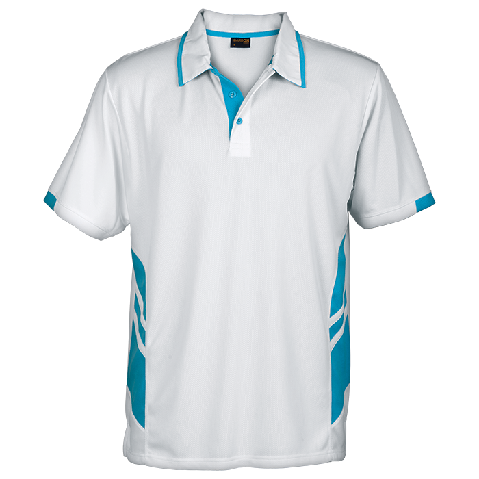 Mens Focus Golfer White/Sapphire / SML / Regular - Golf Shirts