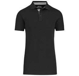 Mens Hacker Golf Shirt-2XL-Black-BL