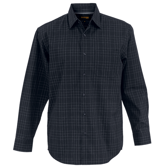 Mens Hamilton Check Lounge Long Sleeve Black / SML / Last Buy - Shirts-Corporate