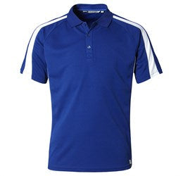 Mens Horizon Golf Shirt - White Only-2XL-Royal Blue-RB