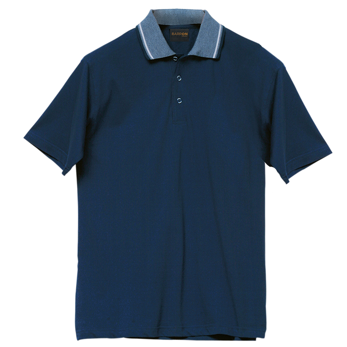 Mens Jacquard Collar Golfer - Golf Shirts