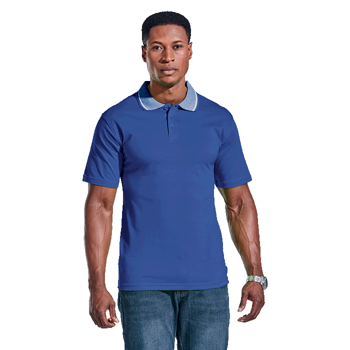 Mens Jacquard Collar Golf Shirt - Shirts