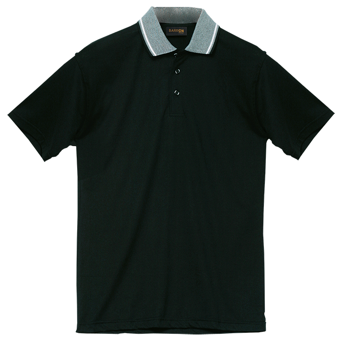 Mens Jacquard Collar Golfer  Black / LAR / Regular -