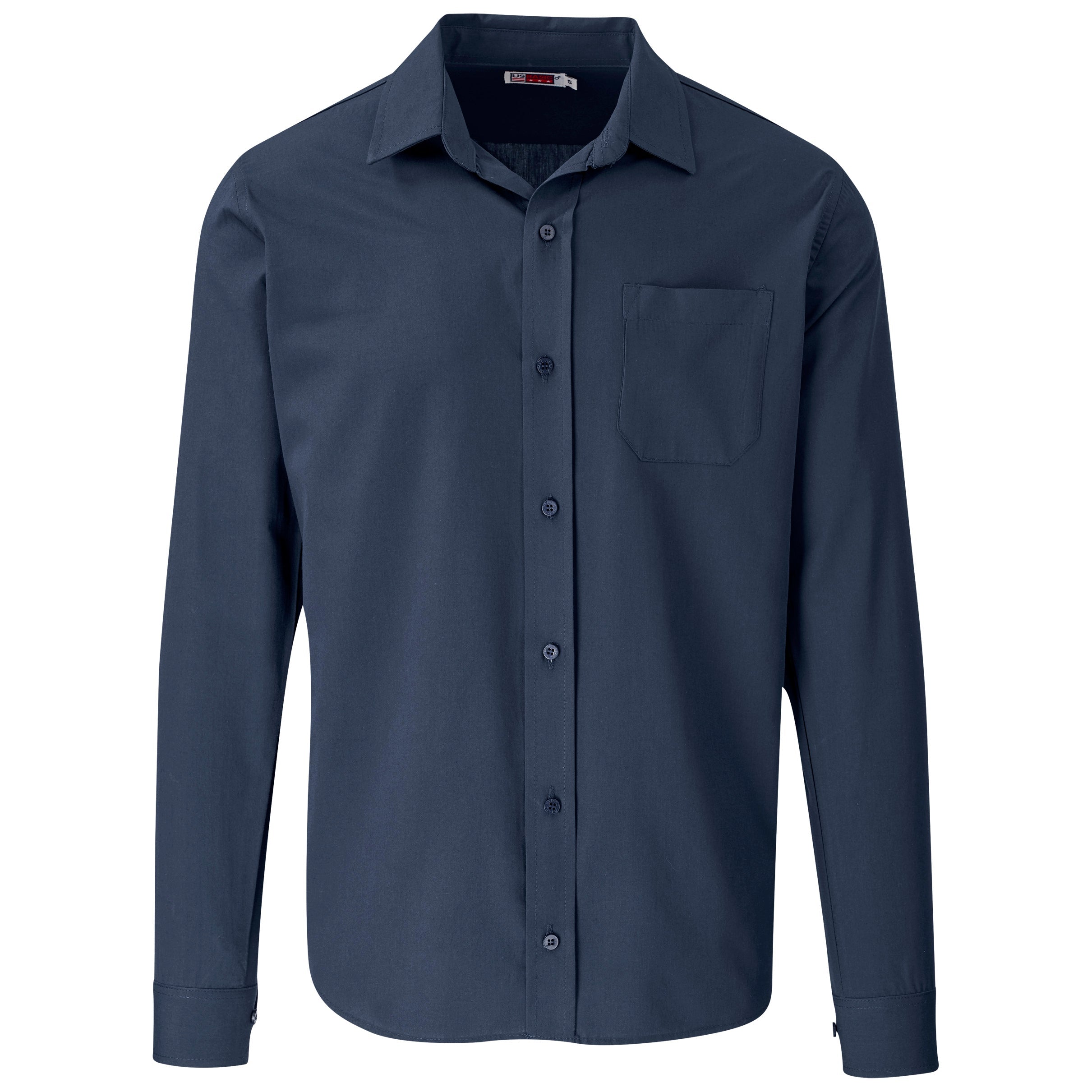 Mens Long Sleeve Kensington Shirt-2XL-Navy-N