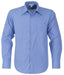 Mens Long Sleeve Manhattan Striped Shirt - Light Blue Only-L-Light Blue-LB