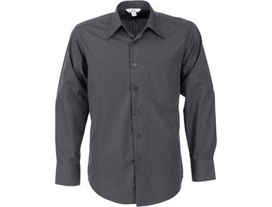 Mens Long Sleeve Metro Shirt - Grey Only-